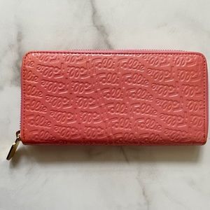Folli Follie Pink Patent Leather Zip Wallet